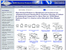 Tablet Screenshot of hopeelectricalproducts.com